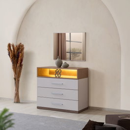 Hanah Home Cómoda Milano Blanco y Marrón